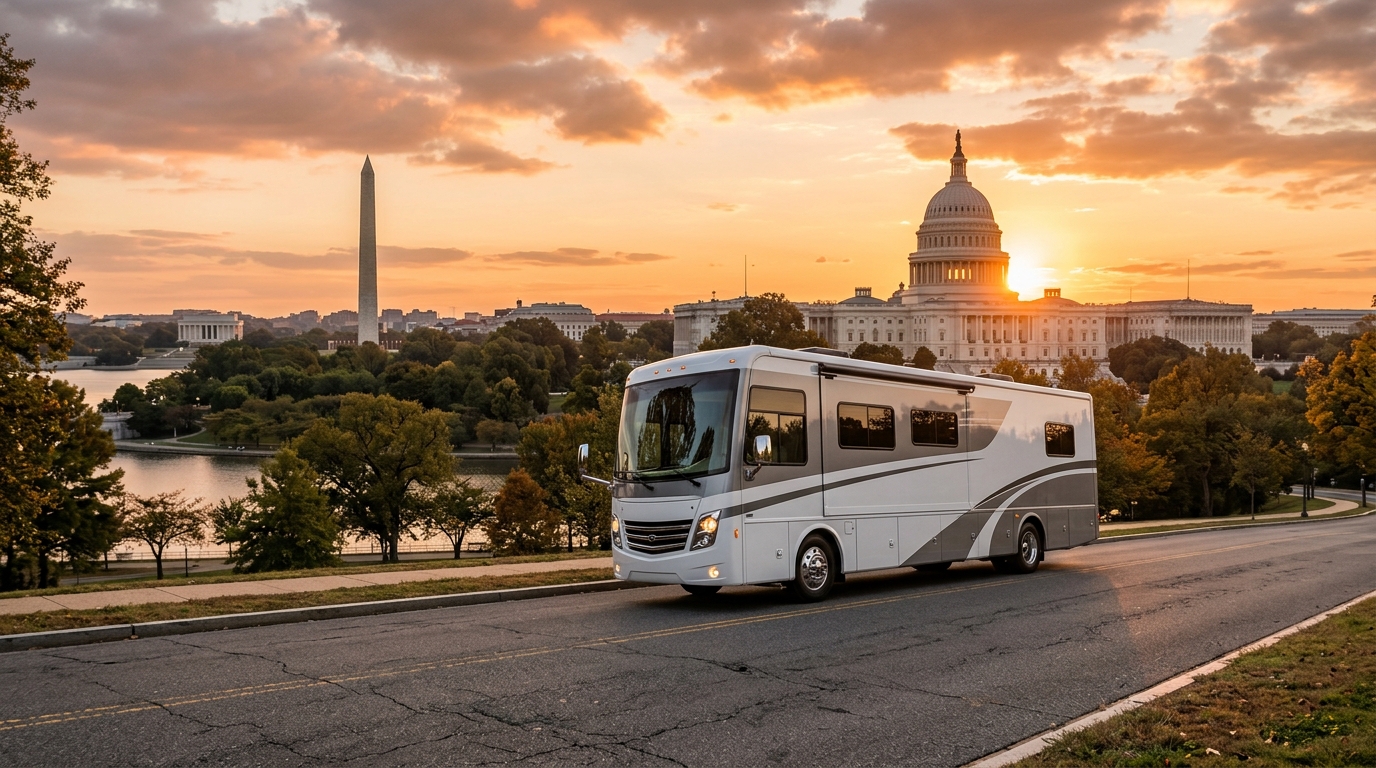 Pronájem obytných vozů Washington DC – Kompletní průvodce 2026